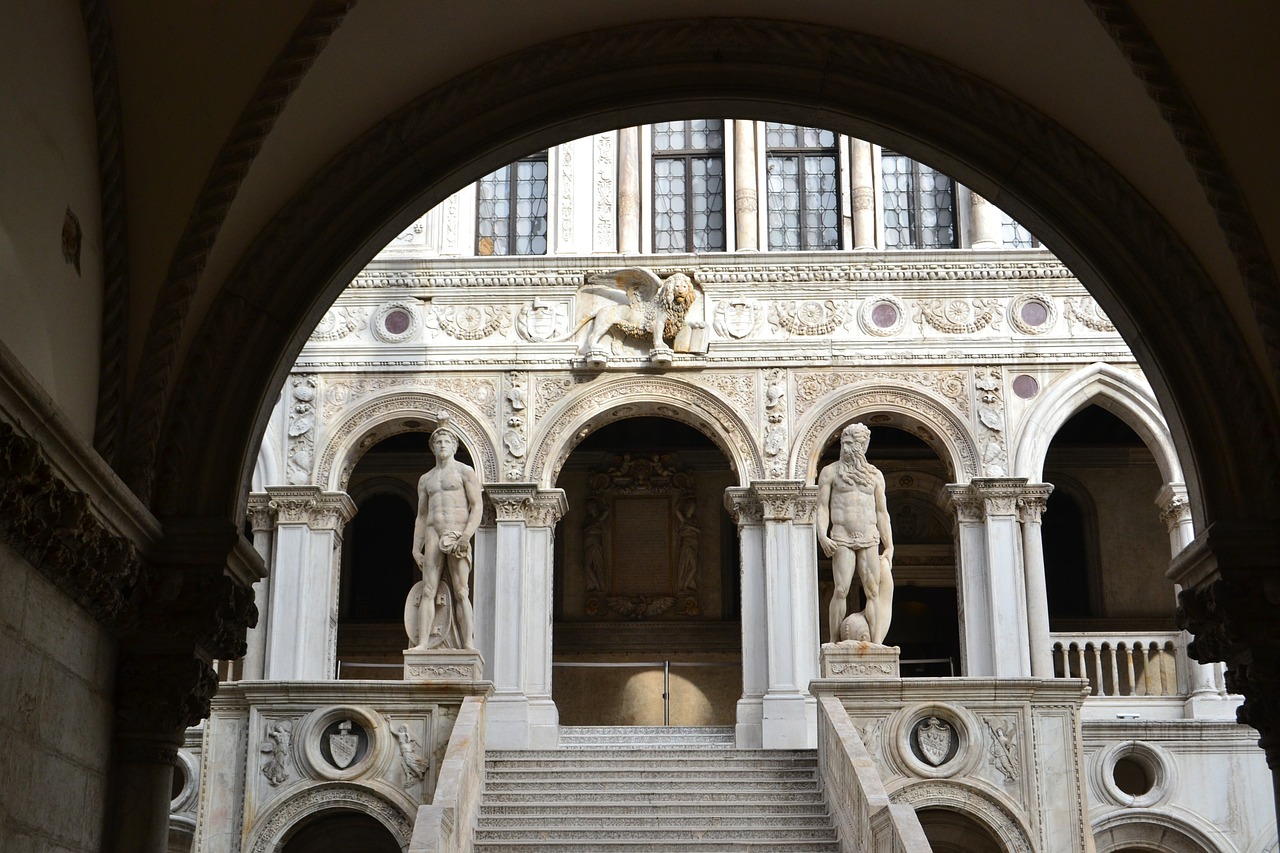 doges palace gold staircase photo