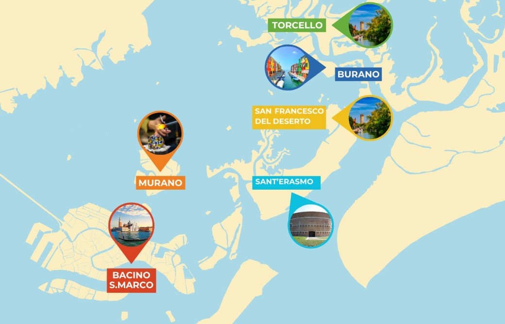 Mappa Isole Laguna Venezia VivoVenetia