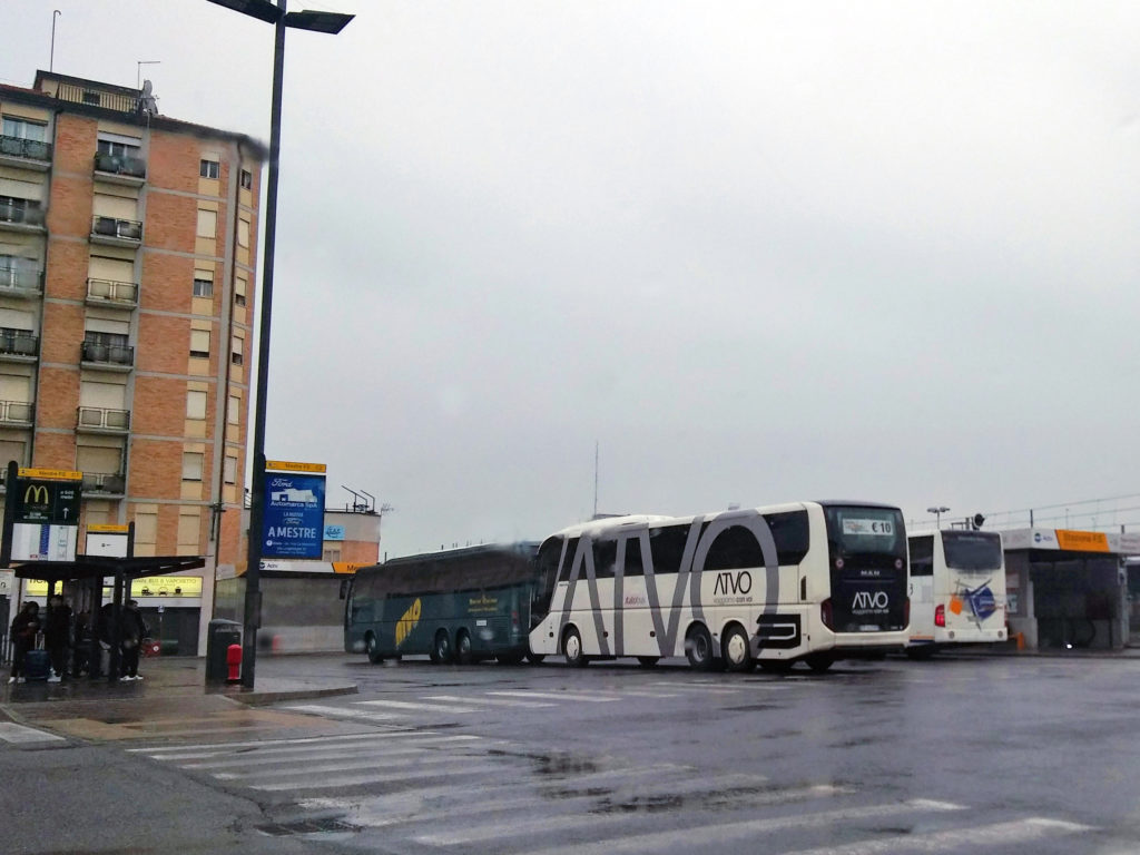 Конечная остановка автобуса ATVO аэропорт Венеции-Местре