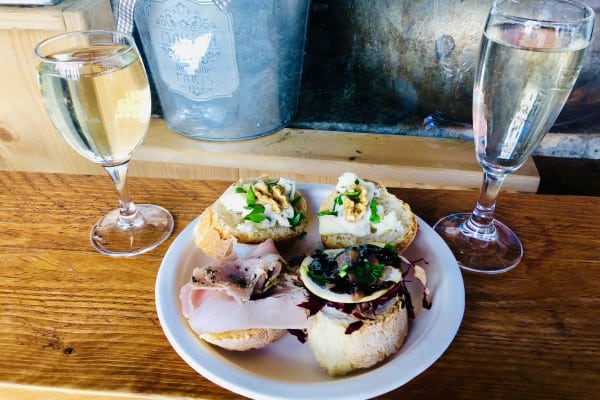 cicchetti and wine at Venice Carnival