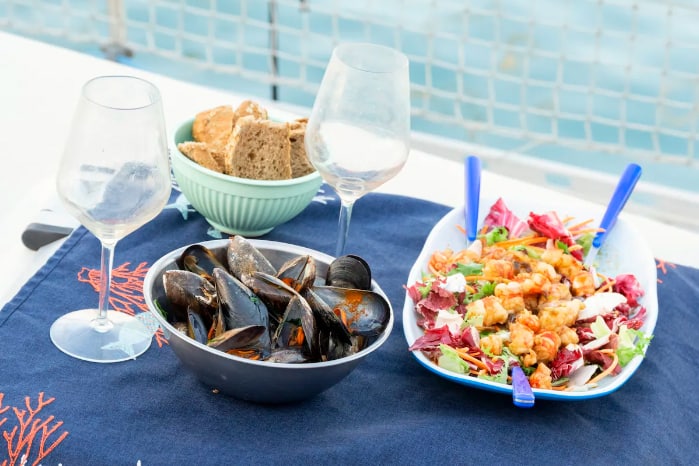 Antipasti, aperitivo barca a vela venezia