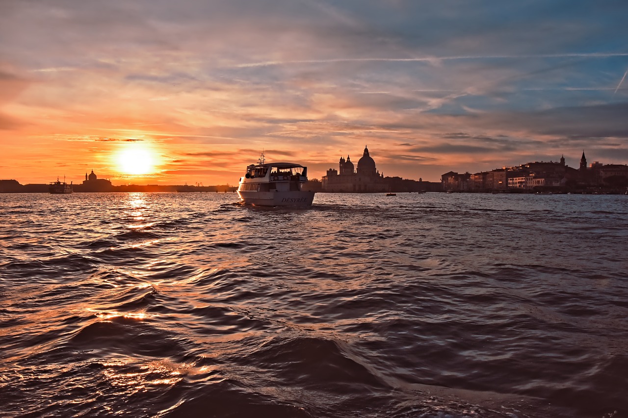 Boat Venice in lagoon Venice
