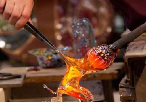 Glass demonstration Murano photo